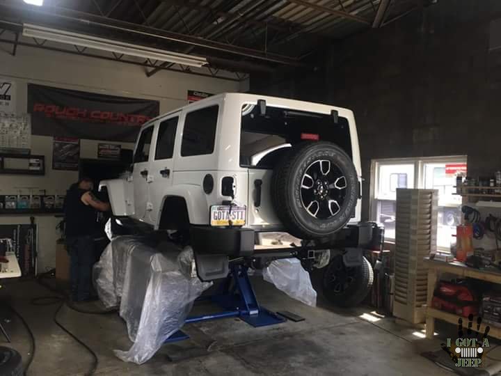 2017 Jeep Wrangler JK Unlimited Smokey Mountain Edition Prepped and Ready for PFC Rustproofing Application
